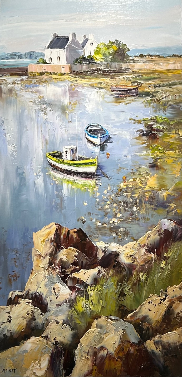 Michel Vézinet - Douceur du Morbihan 50x100 cm 1 Michel Vézinet - peinture paysage