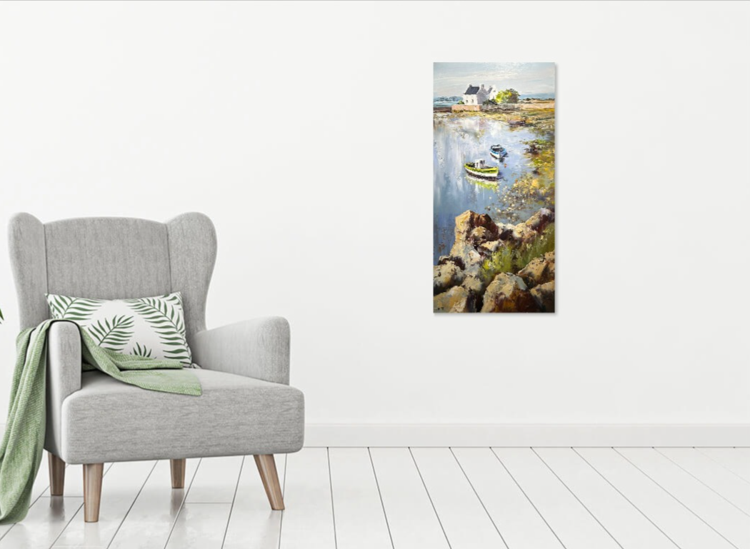 Michel Vézinet - Douceur du Morbihan 50x100 cm 2 Michel Vézinet - peinture paysage