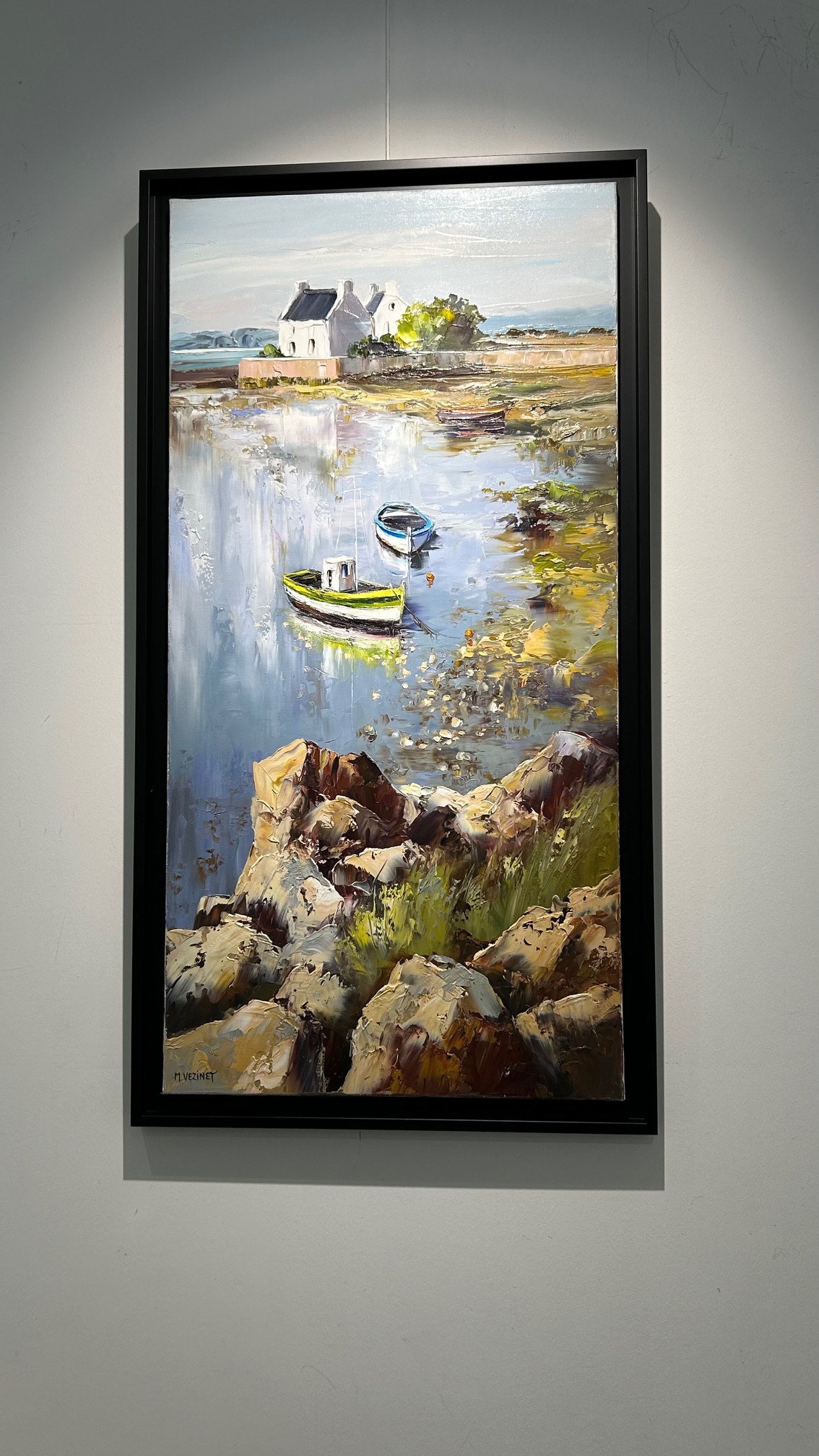 Michel Vézinet - Douceur du Morbihan 50x100 cm. Michel Vézinet - peinture paysage