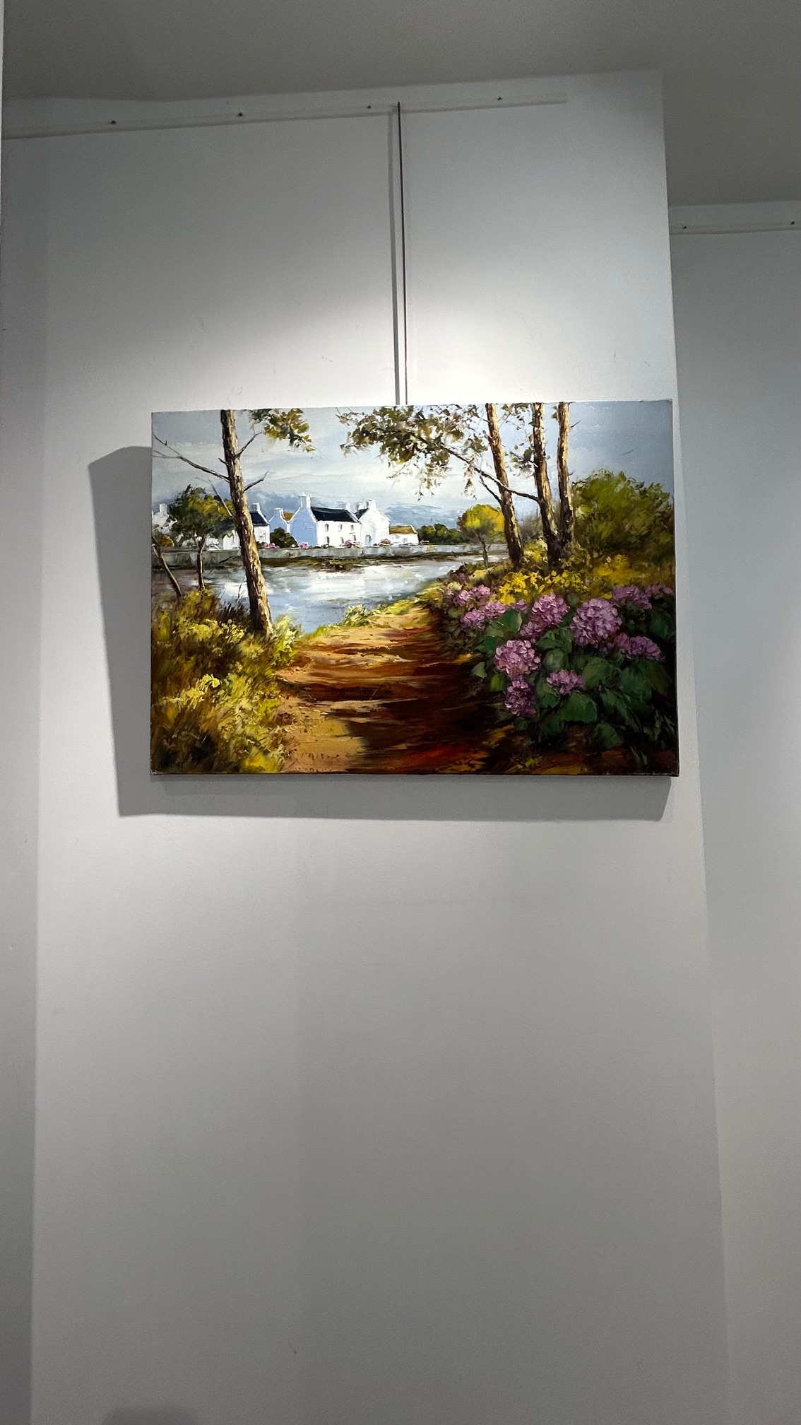 Michel Vézinet - Les hortensias fleuris 65x92 cm 2 Michel Vézinet - Peinture paysage