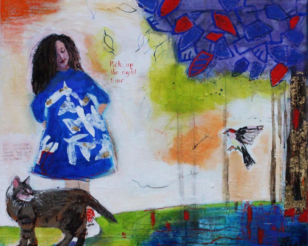 Peinture scène de vie